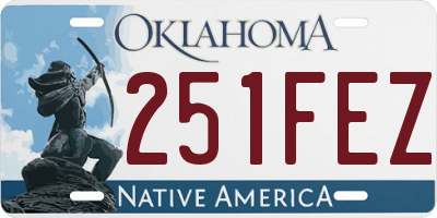 OK license plate 251FEZ