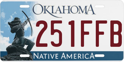 OK license plate 251FFB