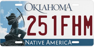 OK license plate 251FHM