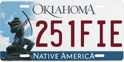 OK license plate 251FIE