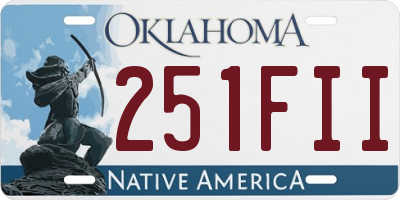 OK license plate 251FII