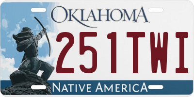 OK license plate 251TWI