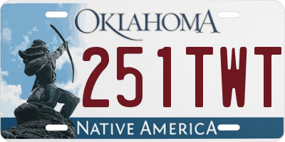 OK license plate 251TWT