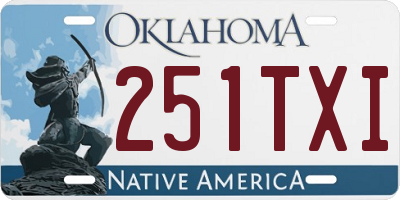 OK license plate 251TXI