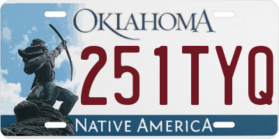 OK license plate 251TYQ