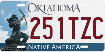 OK license plate 251TZC