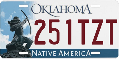 OK license plate 251TZT