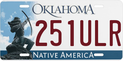 OK license plate 251ULR