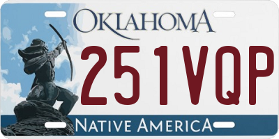 OK license plate 251VQP