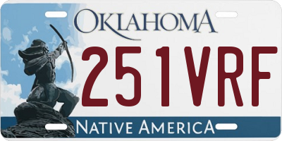 OK license plate 251VRF