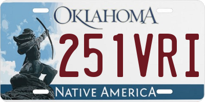 OK license plate 251VRI