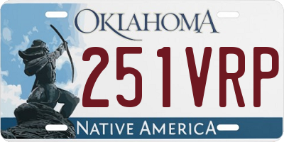 OK license plate 251VRP