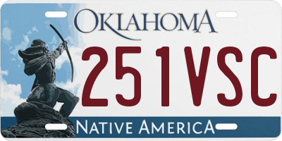 OK license plate 251VSC