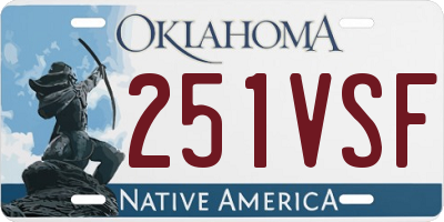 OK license plate 251VSF