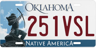 OK license plate 251VSL