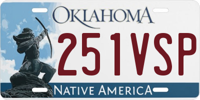 OK license plate 251VSP