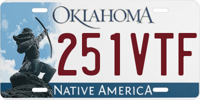 OK license plate 251VTF