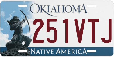 OK license plate 251VTJ
