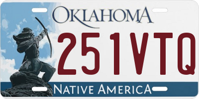 OK license plate 251VTQ