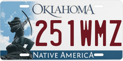 OK license plate 251WMZ