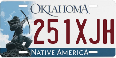 OK license plate 251XJH