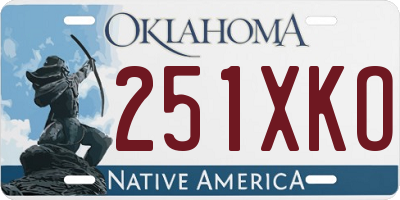 OK license plate 251XKO