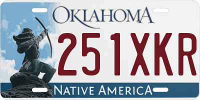 OK license plate 251XKR
