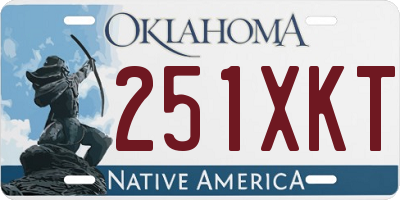 OK license plate 251XKT