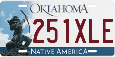 OK license plate 251XLE