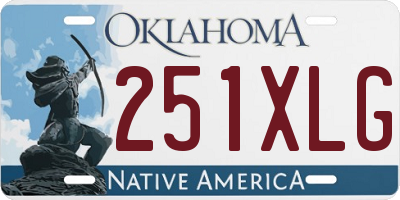 OK license plate 251XLG