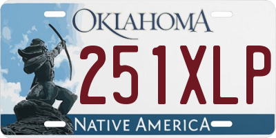 OK license plate 251XLP