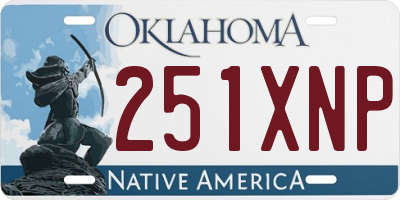 OK license plate 251XNP