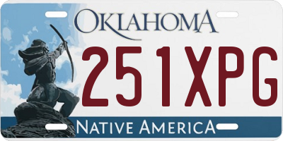 OK license plate 251XPG