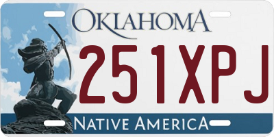 OK license plate 251XPJ