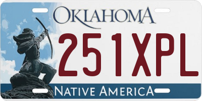 OK license plate 251XPL
