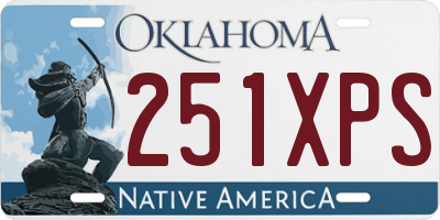 OK license plate 251XPS