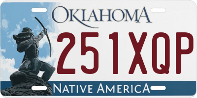 OK license plate 251XQP