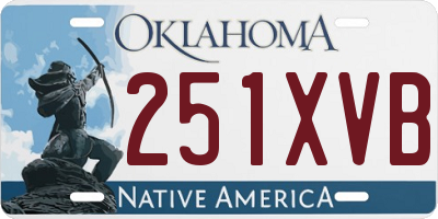 OK license plate 251XVB