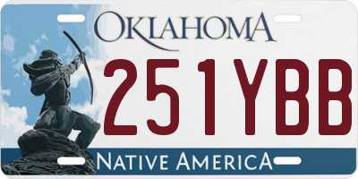 OK license plate 251YBB