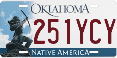 OK license plate 251YCY