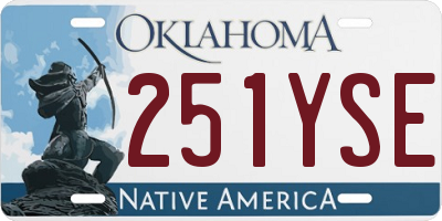 OK license plate 251YSE