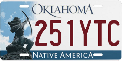 OK license plate 251YTC