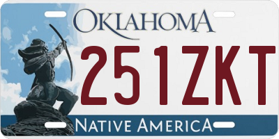 OK license plate 251ZKT