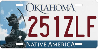 OK license plate 251ZLF