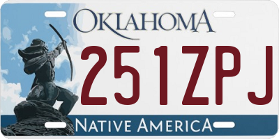 OK license plate 251ZPJ