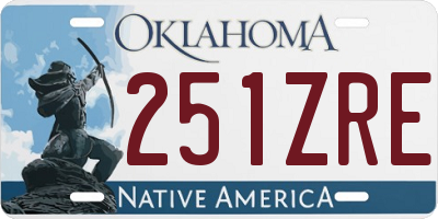 OK license plate 251ZRE