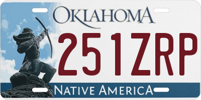 OK license plate 251ZRP