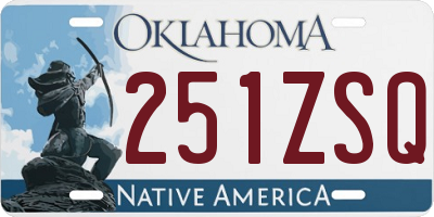 OK license plate 251ZSQ