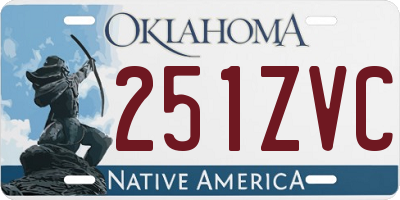 OK license plate 251ZVC