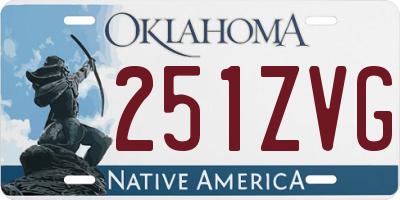 OK license plate 251ZVG